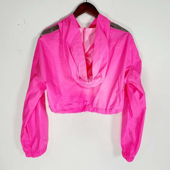Nova Sport neon pink waterproof cropped track jacket size Large - Picture 8 of 13
